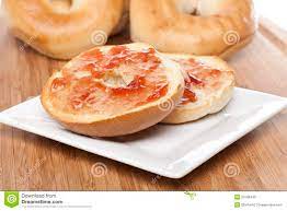 butter and jelly bagel